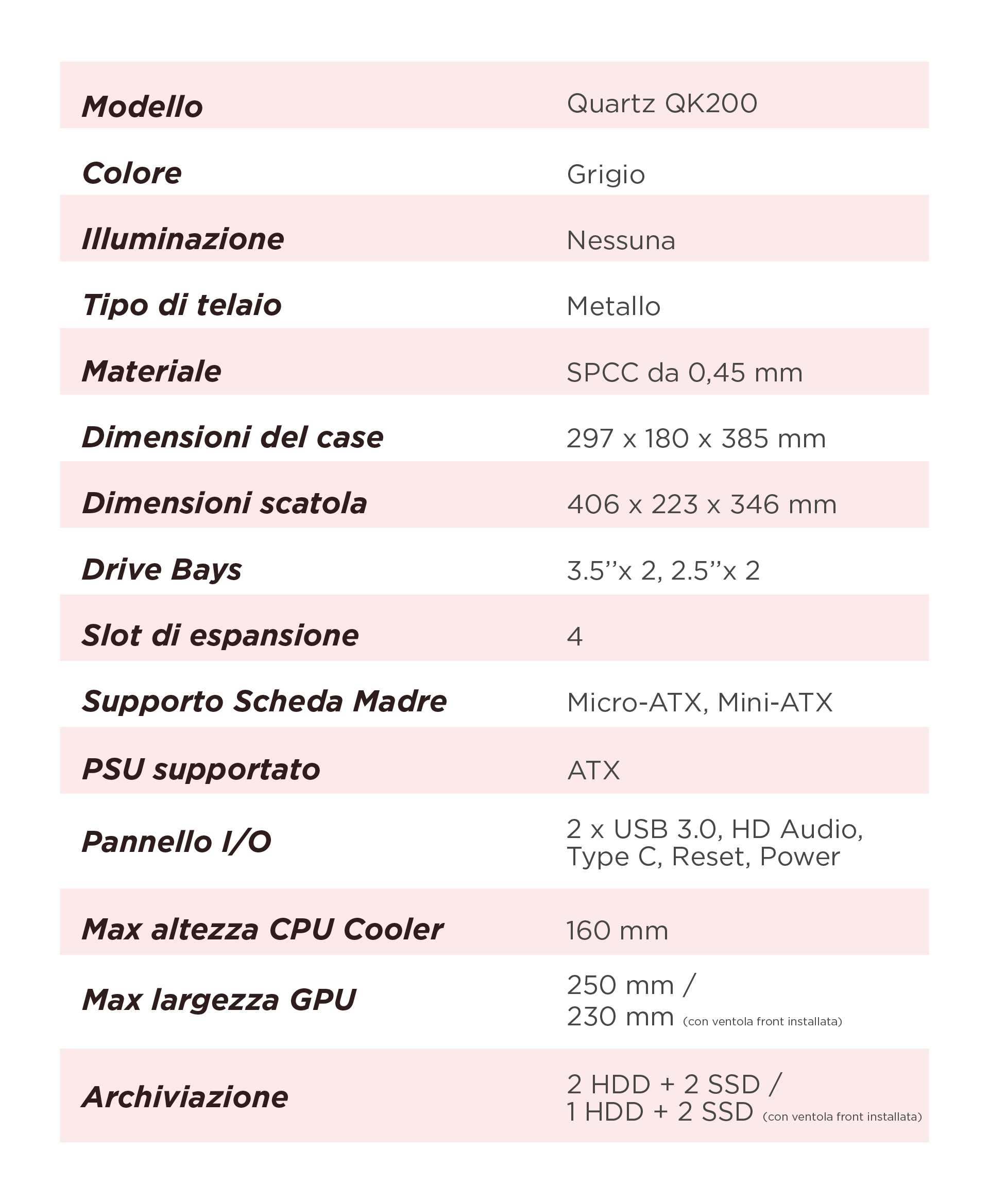 Case per PC Quartz QK200 - 8