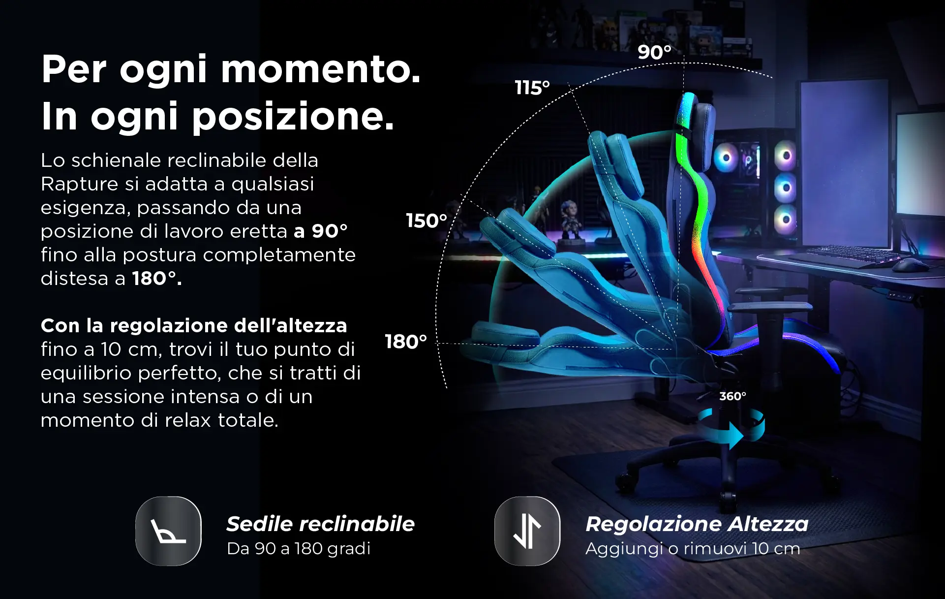 Sedia Gaming Nuwo Rapture - Immagine 2