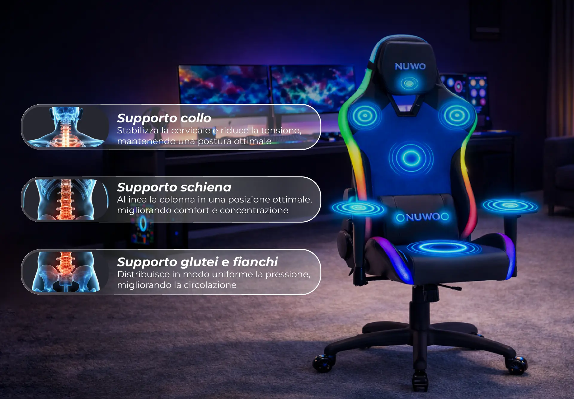 Sedia Gaming Nuwo Rapture - Immagine 4