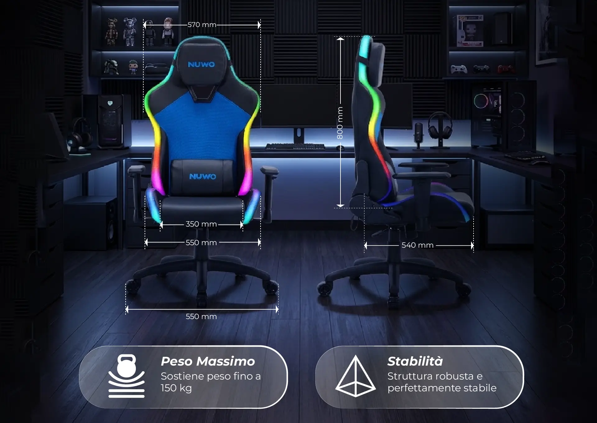 Sedia Gaming Nuwo Rapture - Immagine 7